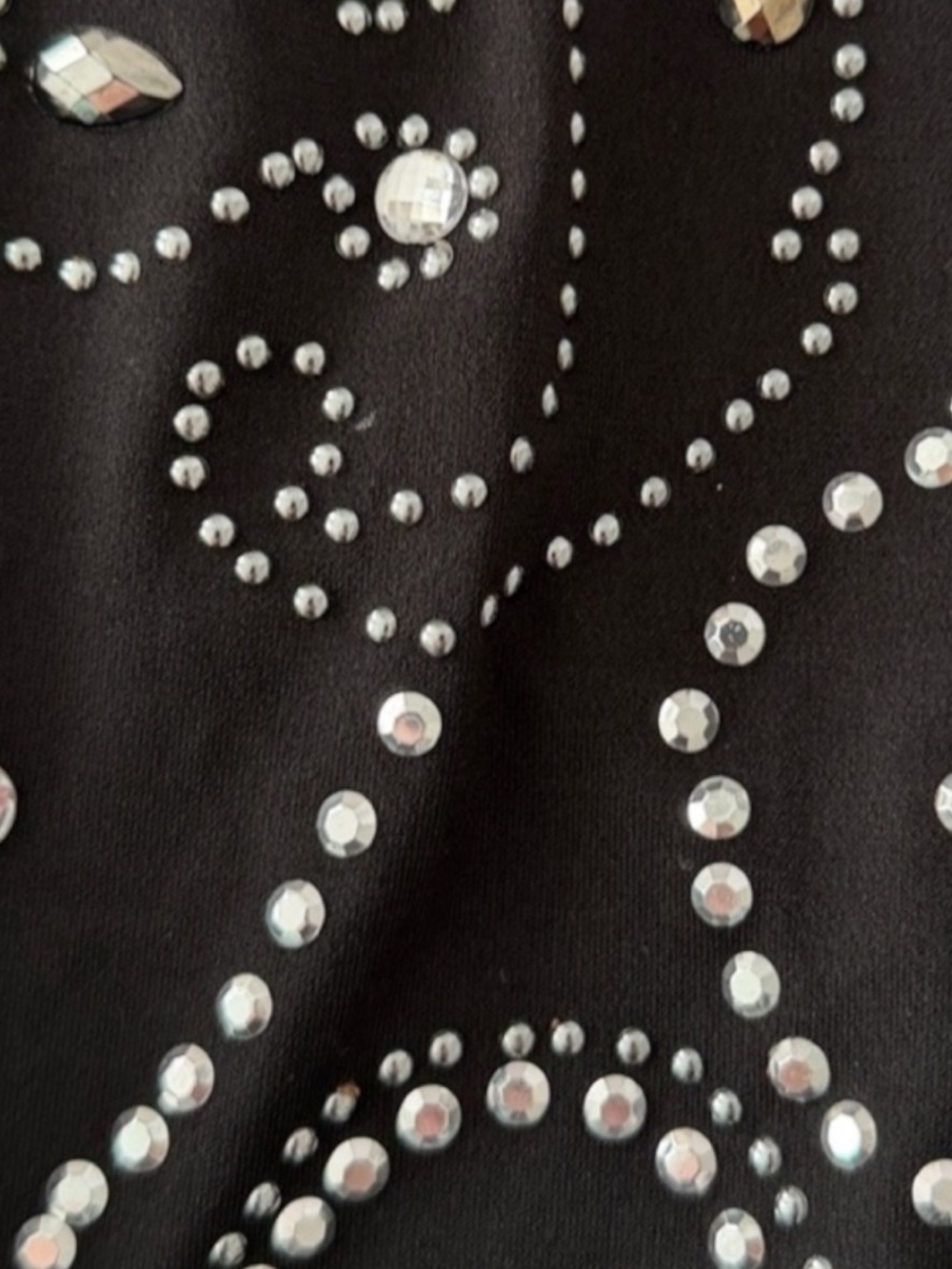 VENUS Boho Chic Black Rhinestoned Enhanced Accented Leggings Size XL - Picture 5 of 8